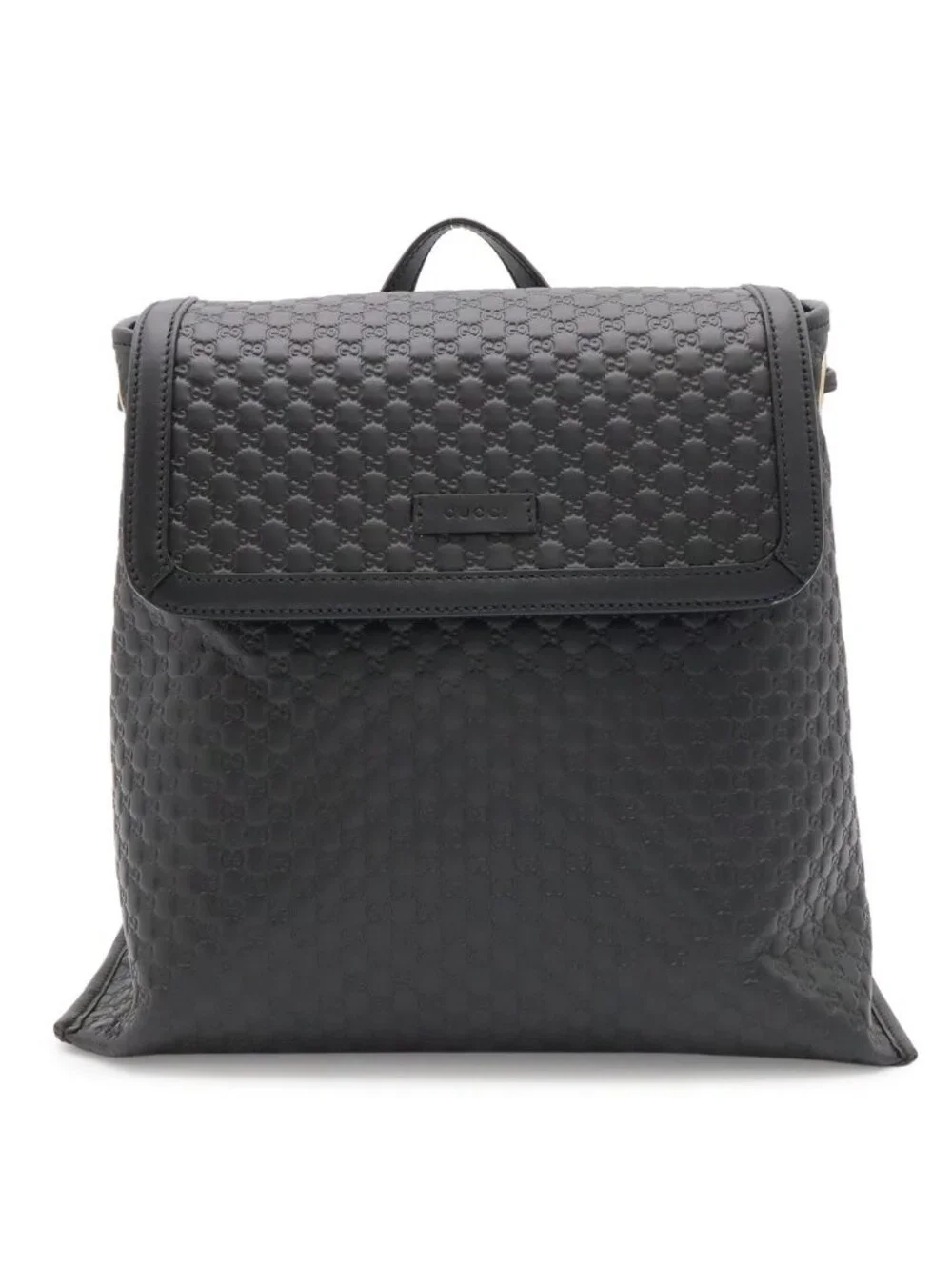 Gucci Micro Guccissima Backpack Leather Black Gold